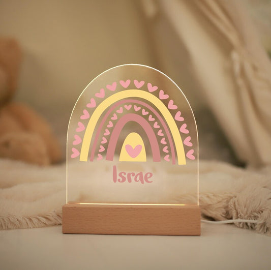 Lampe mini hearts personnalisée