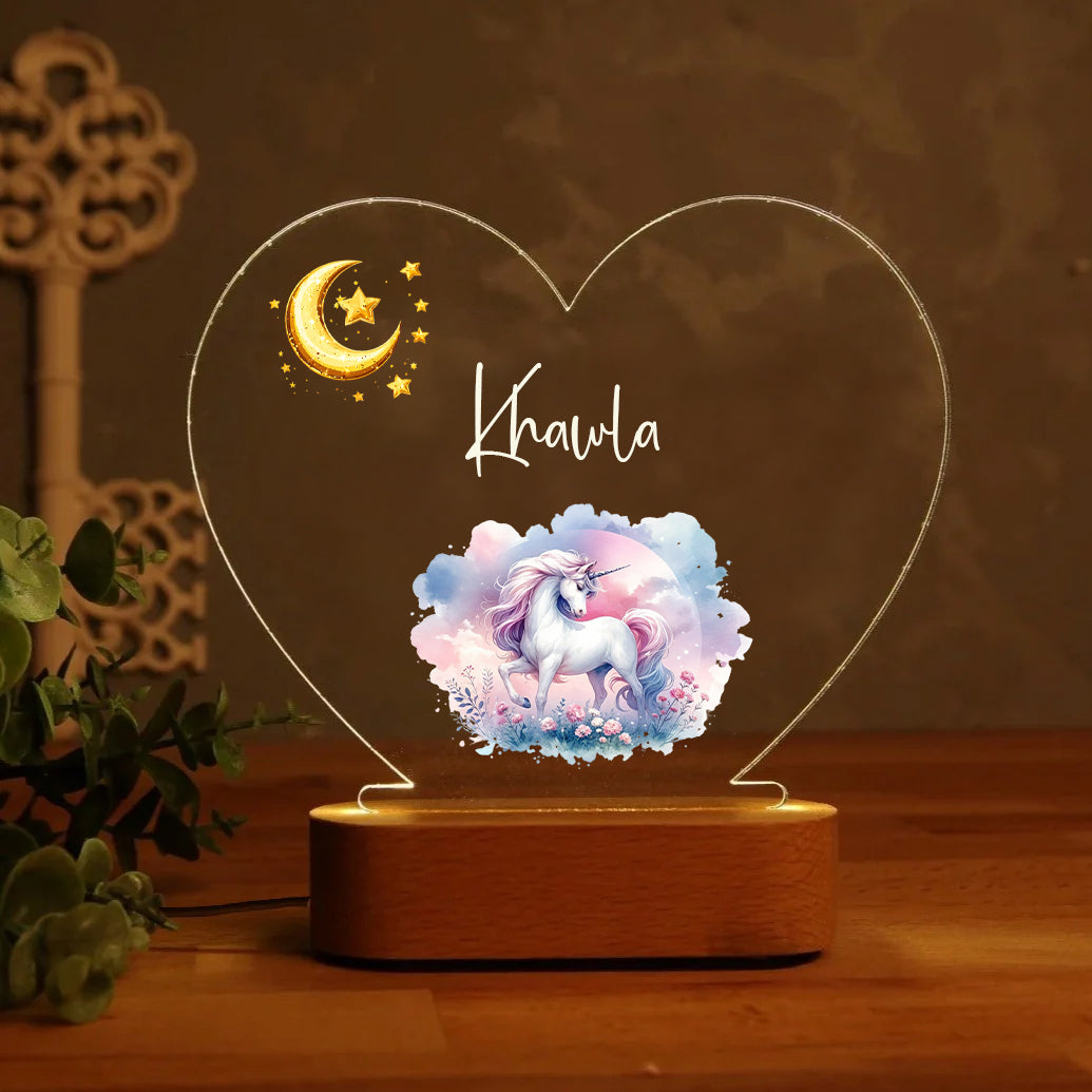 Lampe unicorne personnalisée
