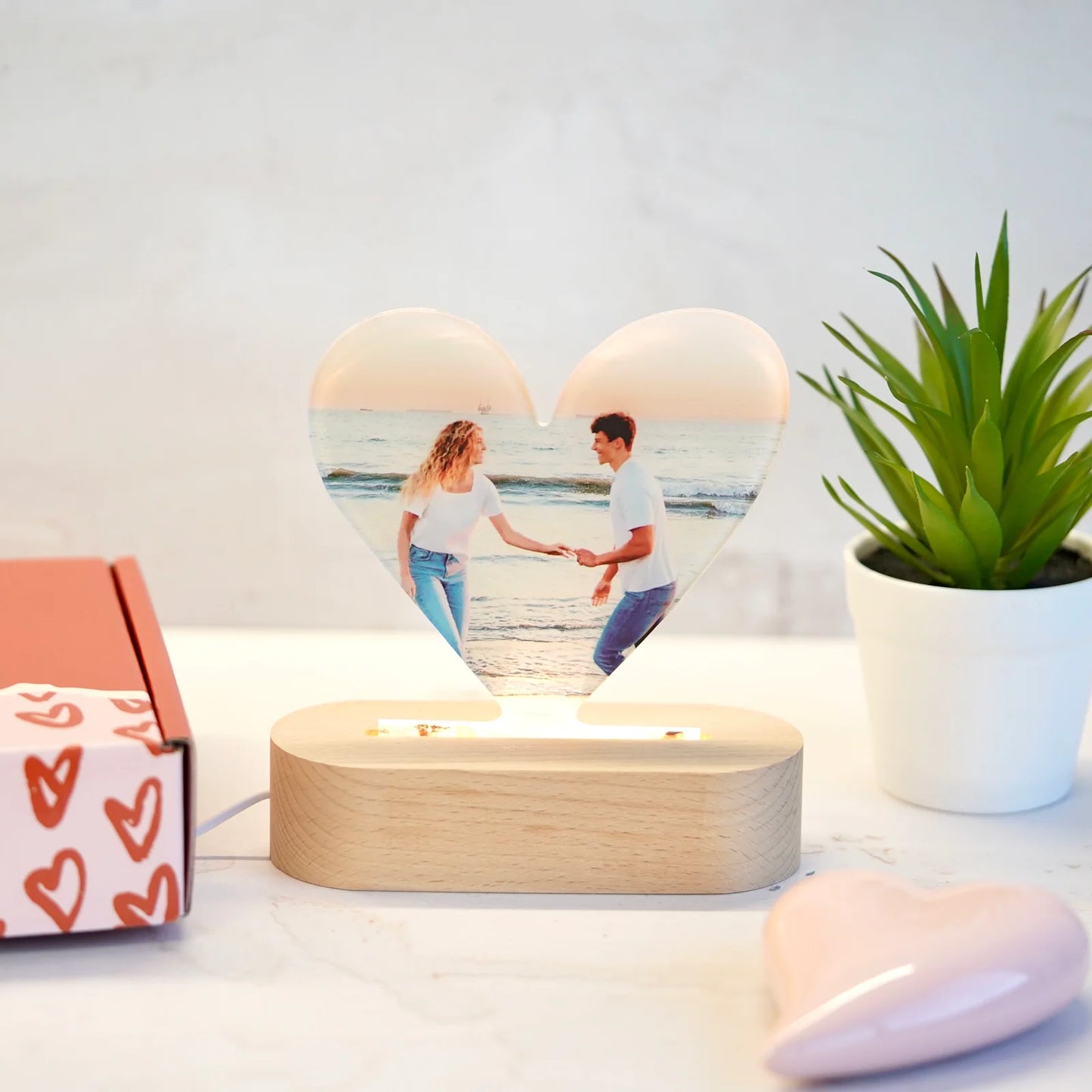 Lampe coeur (photo personnalisée)