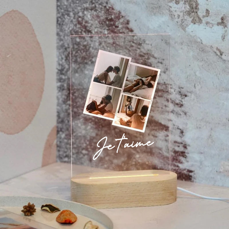 Lampe 4 photos personnalisées