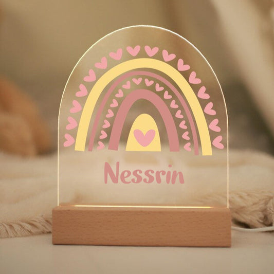 Lampe mini hearts personnalisée