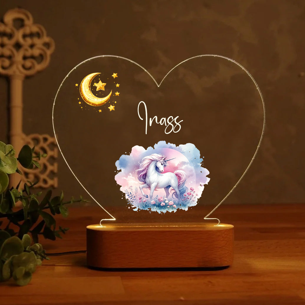 Lampe unicorne personnalisée
