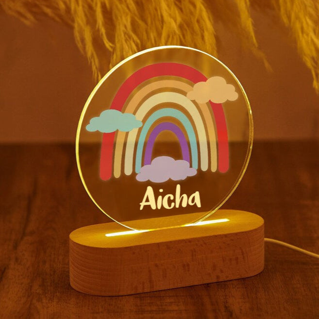 Lampe rainbow clouds personnalisée