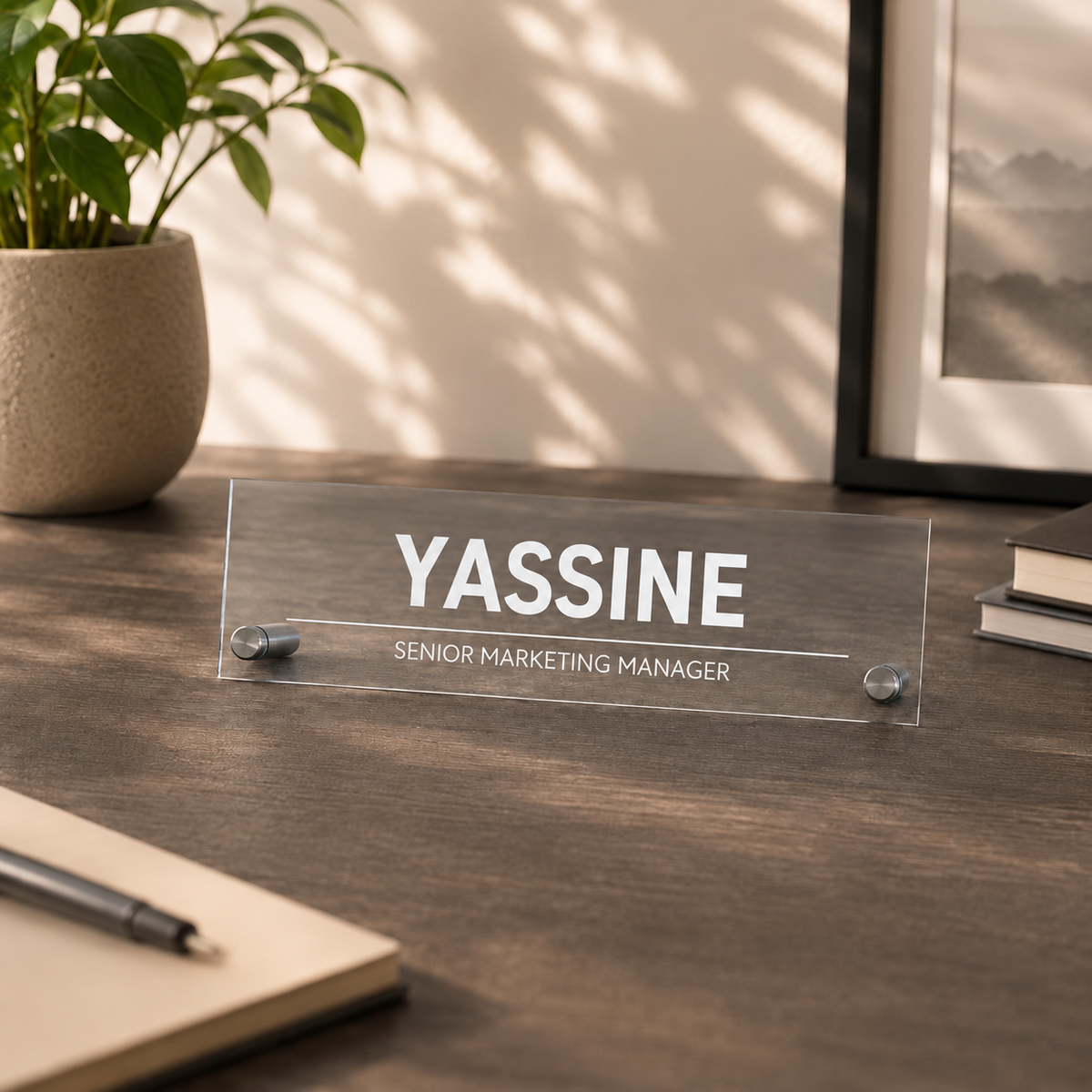 Plaque de Bureau Personnalisée (plexiglass)