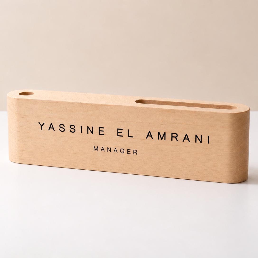 Organisateur de Bureau Personnalisé en bois
