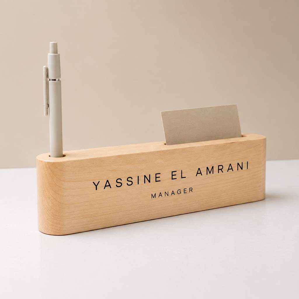 Organisateur de Bureau Personnalisé en bois