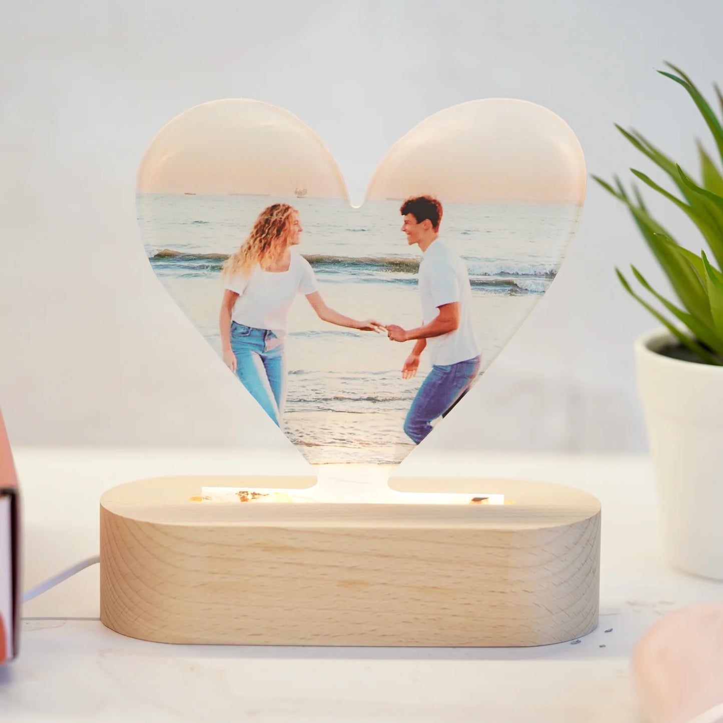 Lampe coeur (photo personnalisée)