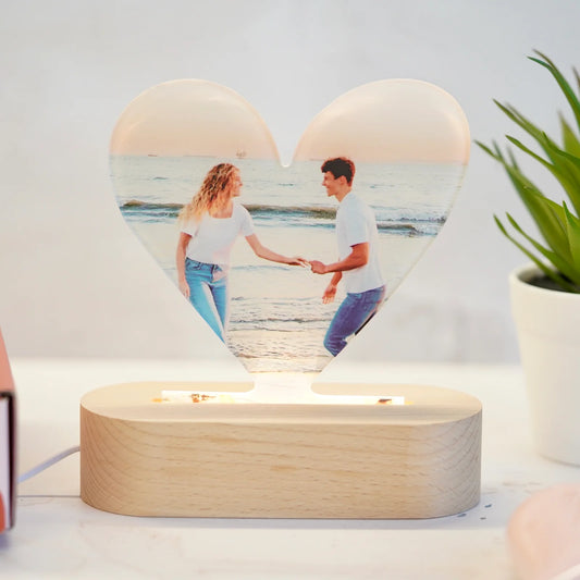Lampe coeur (photo personnalisée)