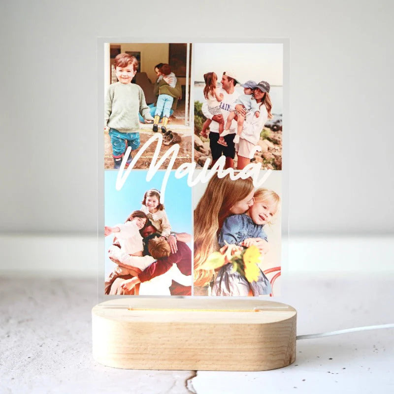 Lampe Mama 4 photos personnalisées