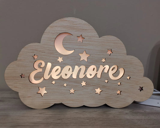 Lamp “Nuage” en bois à personnaliser