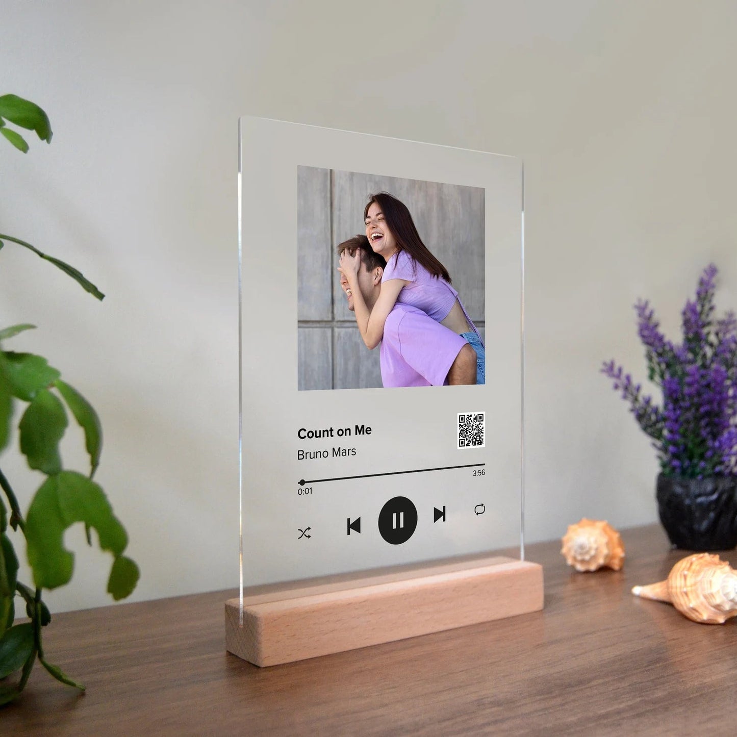 Plaque spotify transparente