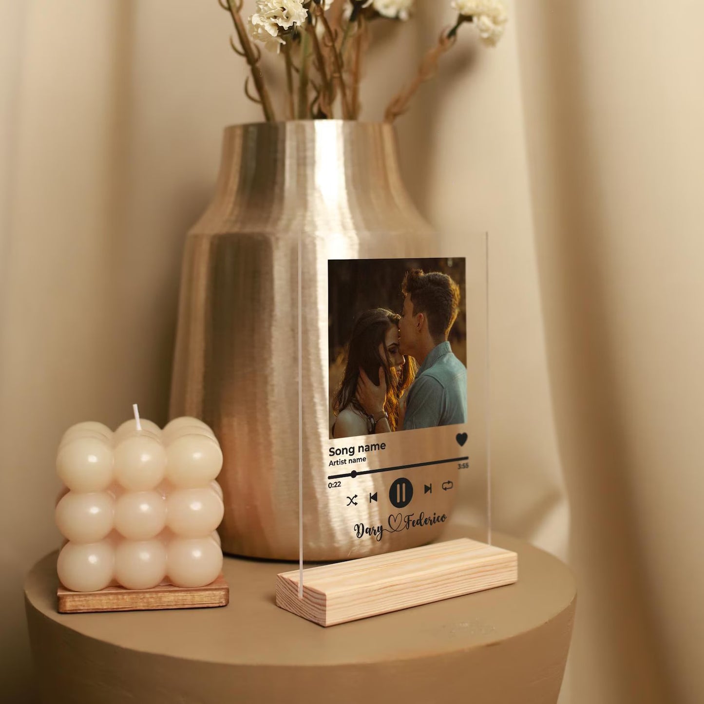 Plaque spotify transparente