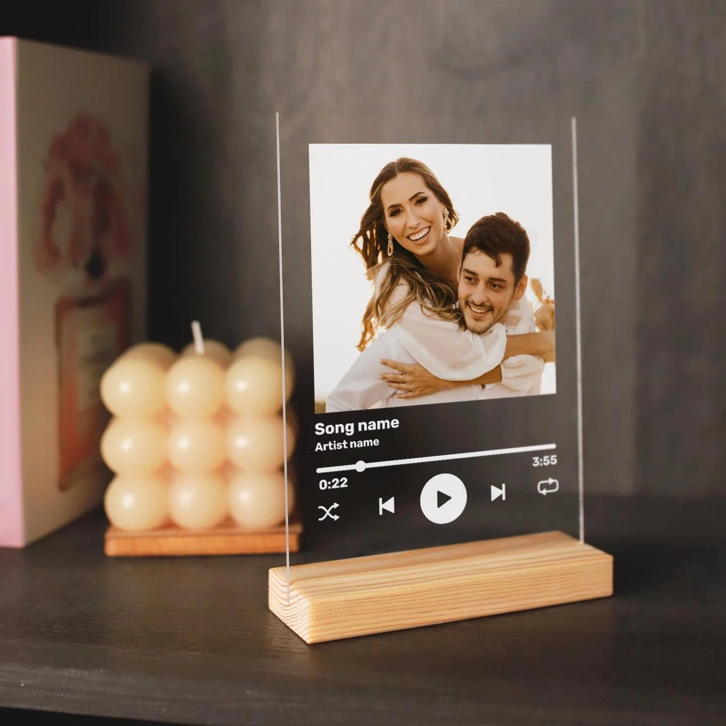 Plaque spotify transparente