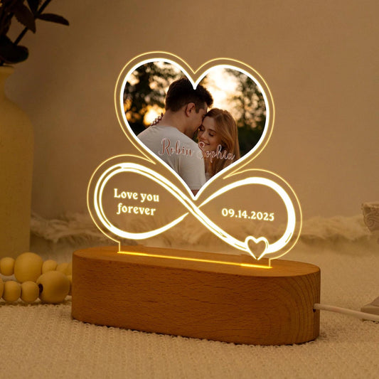 Lampe infinity (photo personnalisée)