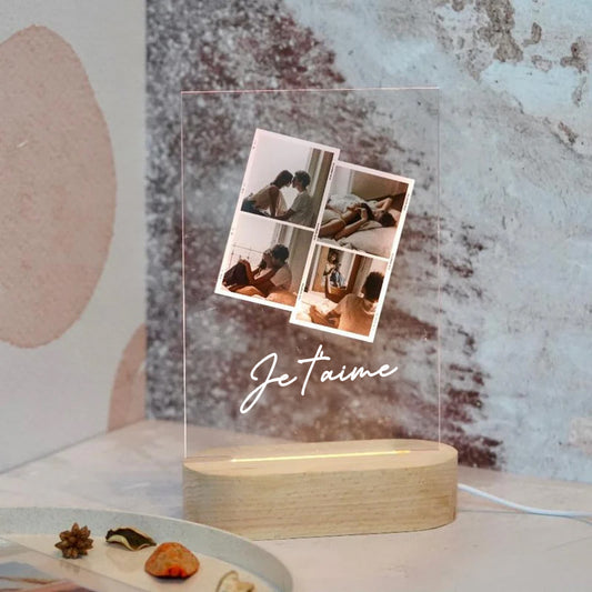 Lampe 4 photos personnalisées