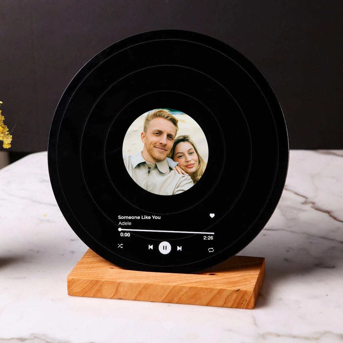 🎵 Disque Vinyle Personnalisé – Souvenir Photo & Musique