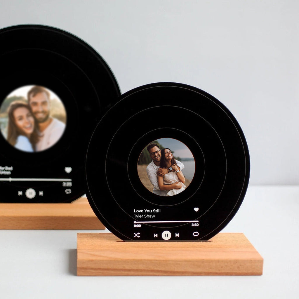 🎵 Disque Vinyle Personnalisé – Souvenir Photo & Musique