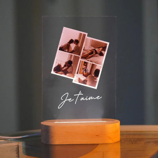 Lampe 4 photos personnalisées